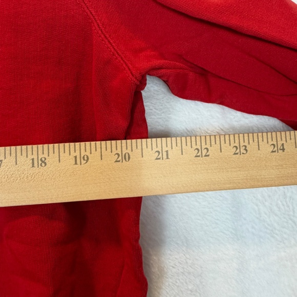 JCP Sweatshirt Mens Size Large Red 100% Cotton Crew Neck Basic Casual Preppy - Picture 6 of 8